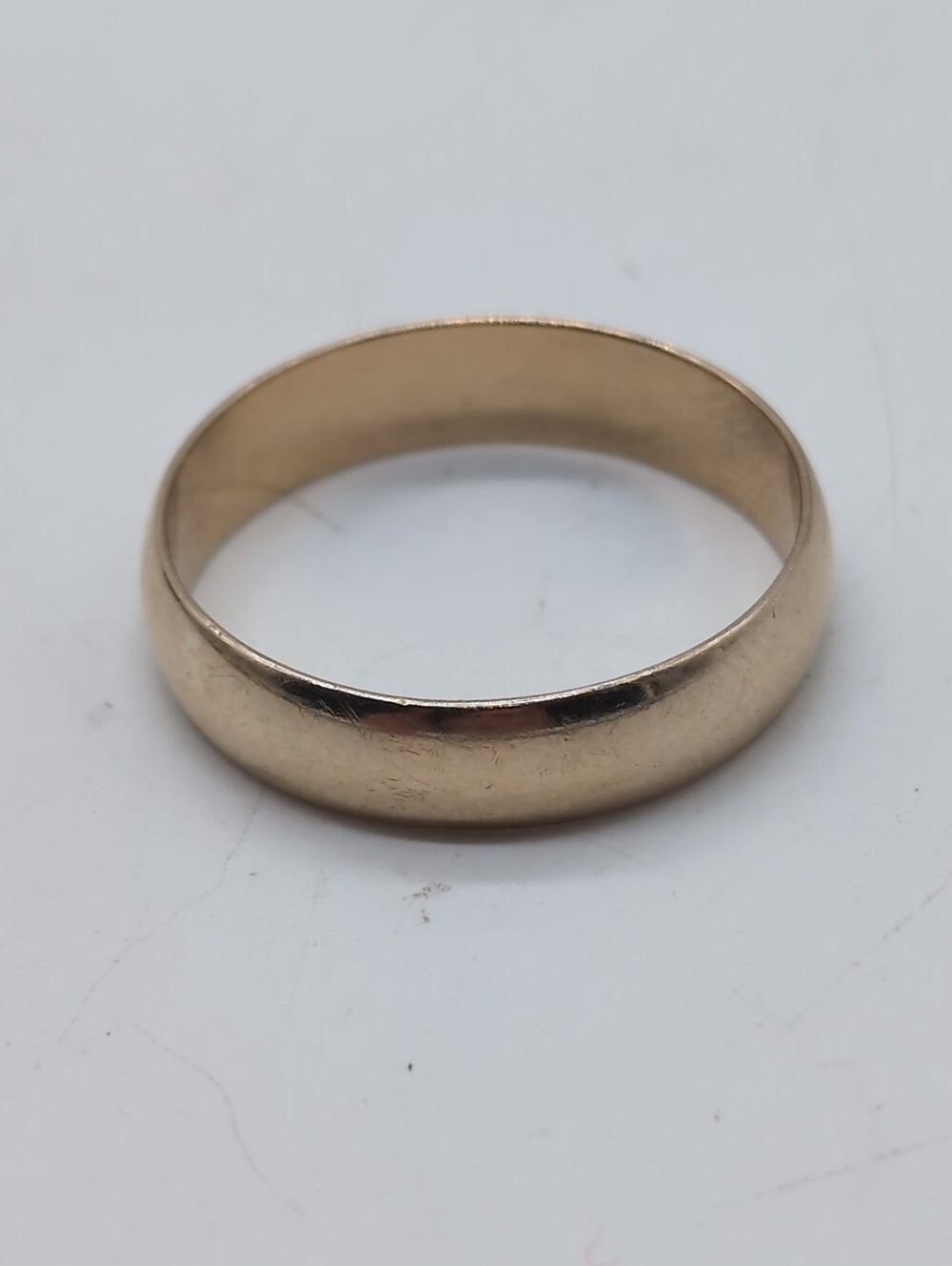 Shane Co 14k Yellow Gold Mens 5mm Wedding Ring Band Sz 13.75